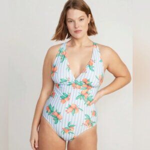 Old Navy - Peaches & Stripes One-Piece Swimsuit | NWT
